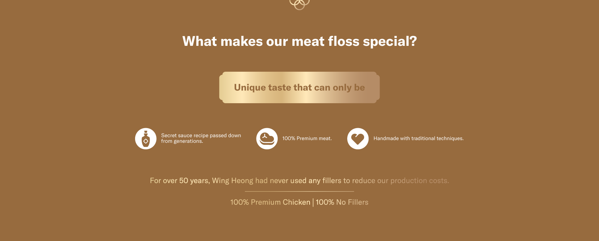 What's makes Wing Heong Chicken Floss Special