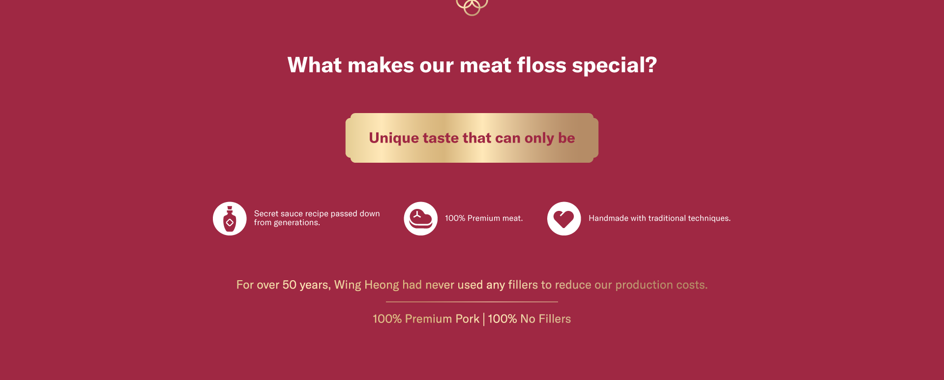 What's makes Wing Heong Pork Floss Special