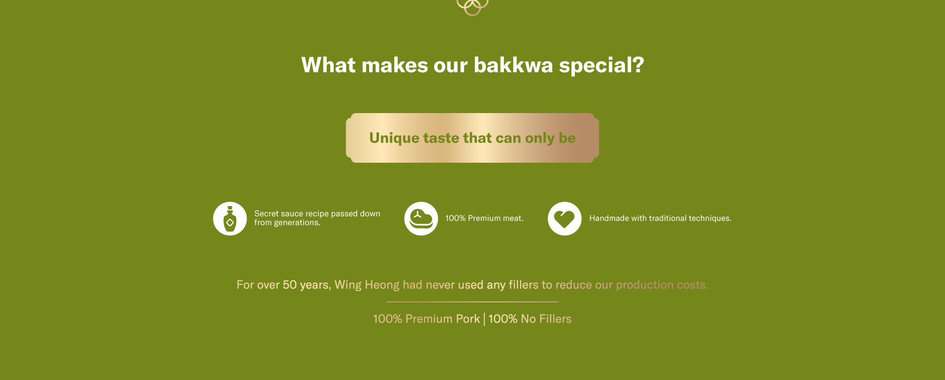 What's makes Wing Heong BBQ Special for Minced Pork