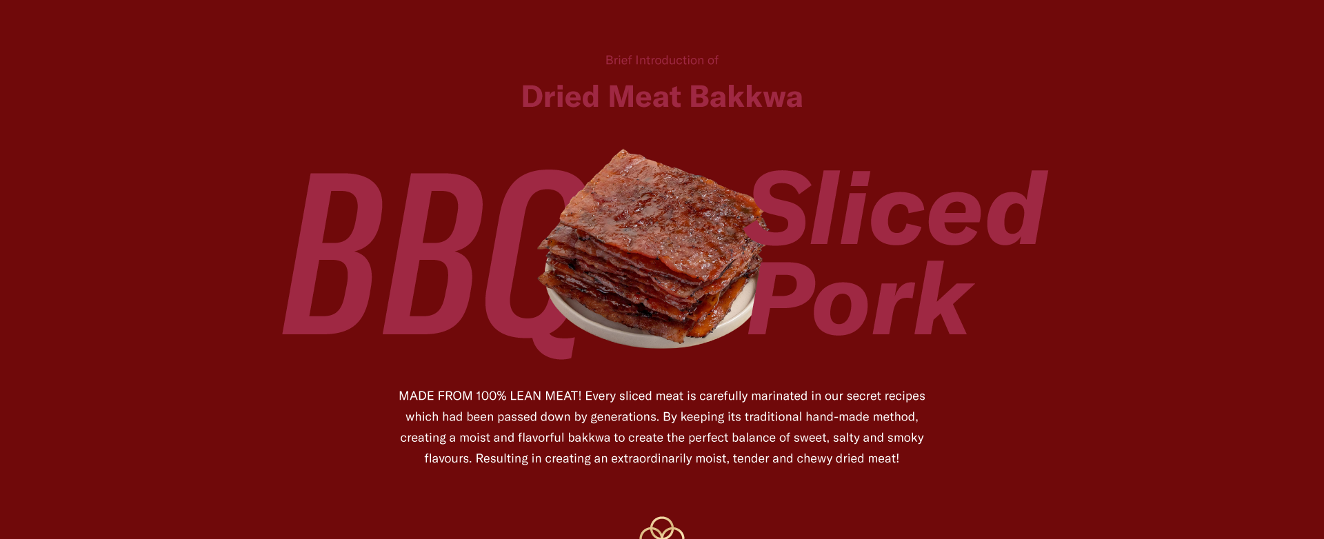 BBQ Sliced Pork description