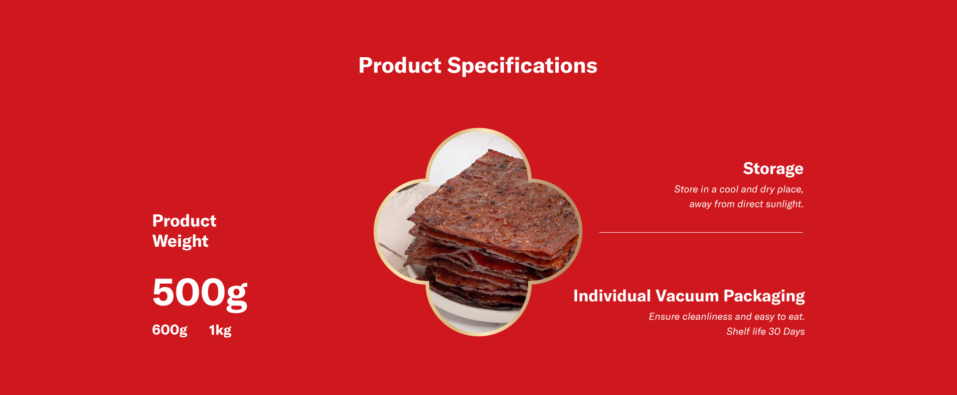 BBQ Spicy Pork product specifications